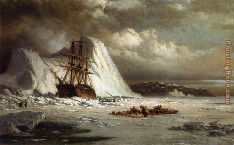 Icebound Ship painting - William Bradford Icebound Ship art painting